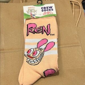 Nickelodeon Ren & Stimpy Peach and Pink Socks